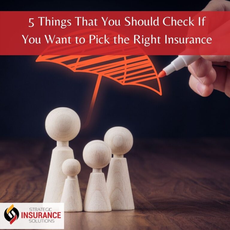 5 Things That You Should Check If You Want to Pick the Right Insurance