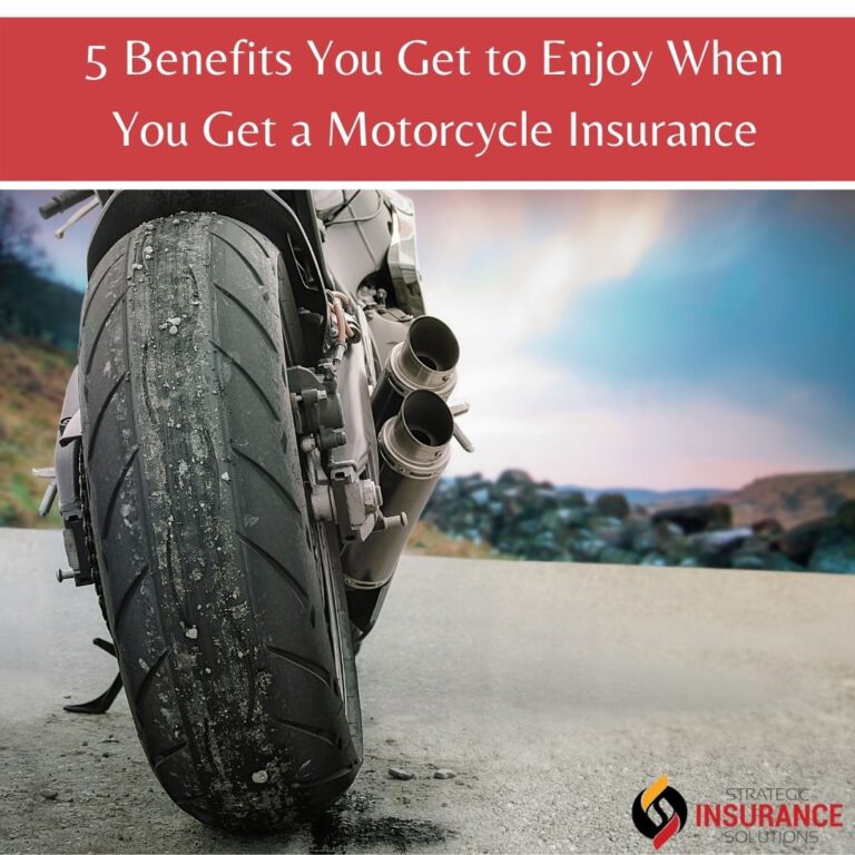 5 Benefits You Get to Enjoy When You Get a Motorcycle Insurance